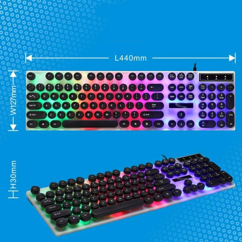 Wasserdichte RGB-Gaming-Tastatur mit Glaspanel