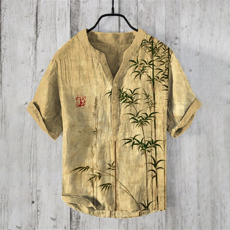 Kurzarm-Shirt aus Leinenmischung – Bild 5 | LuxeStyle
