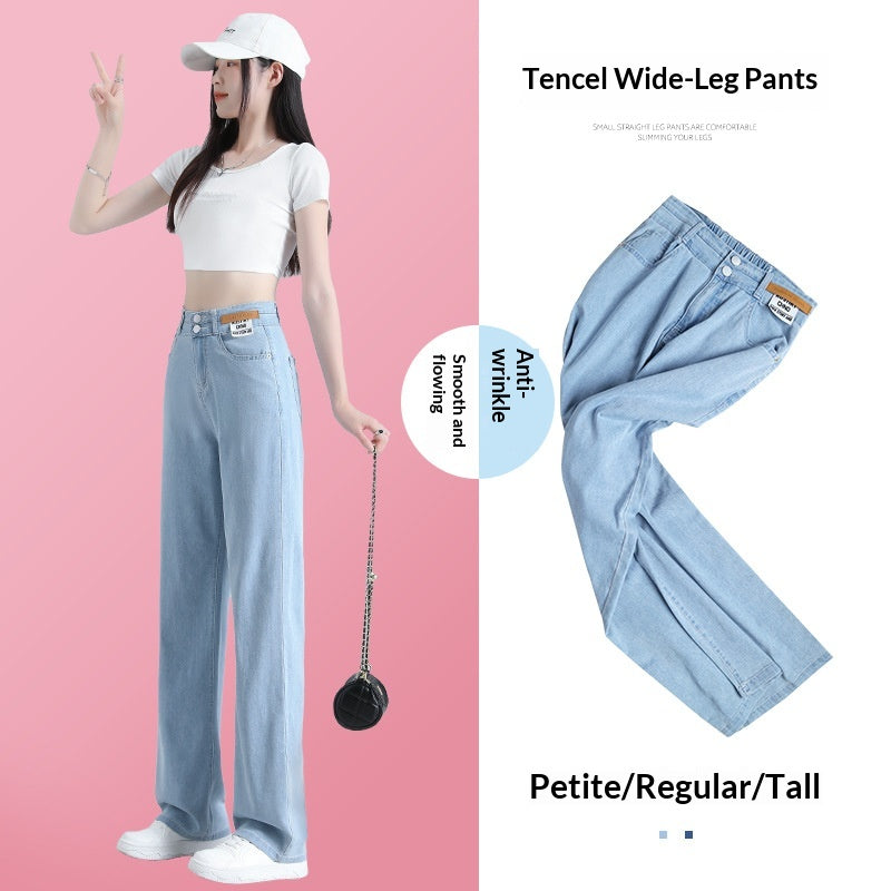 High-Waist Tencel Jeans mit weitem Bein