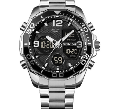 Spiral-Edelstahl-Armbanduhr für junge Männer