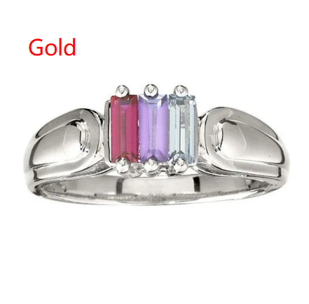 Regenbogen Zirkonia Ring aus Edelstahl