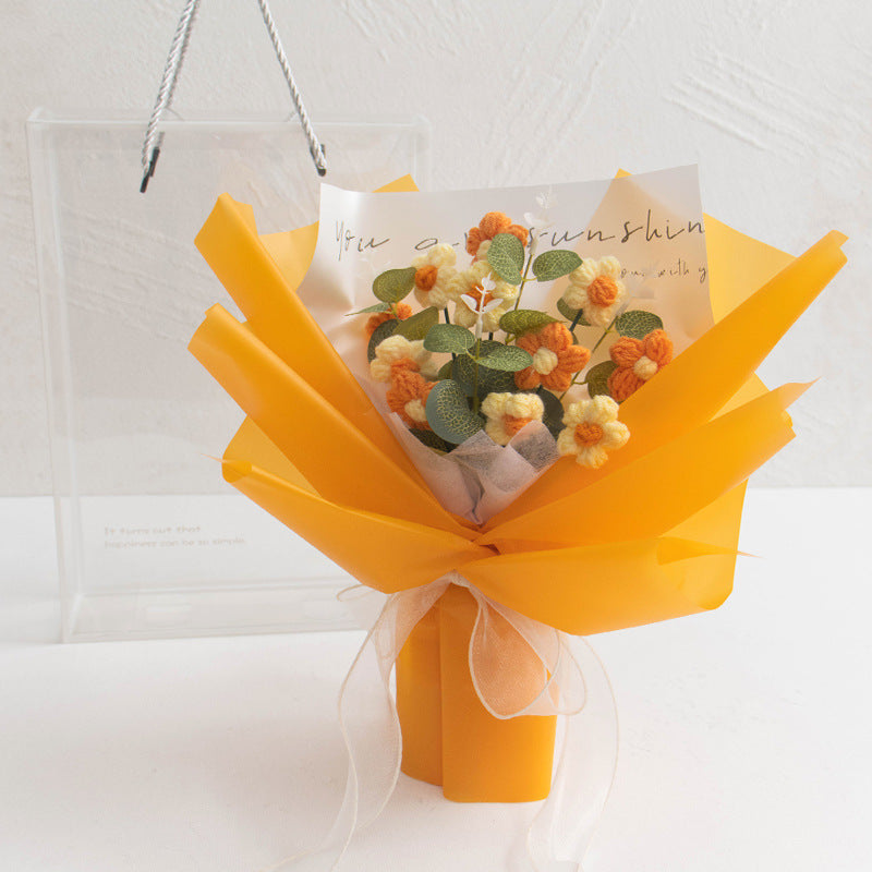 Handgestricktes Garn-Bouquet