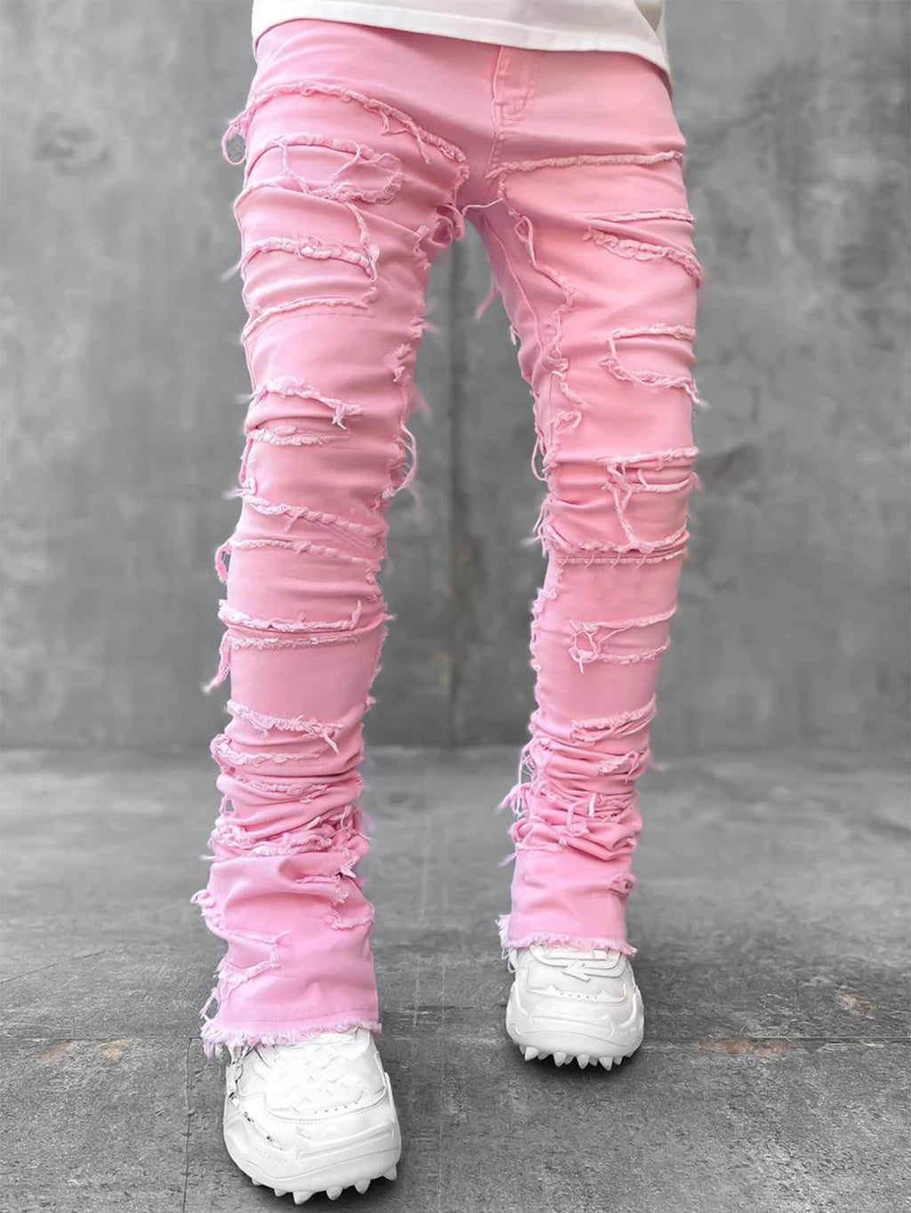 Individuelle Patched Jeans für Herren
