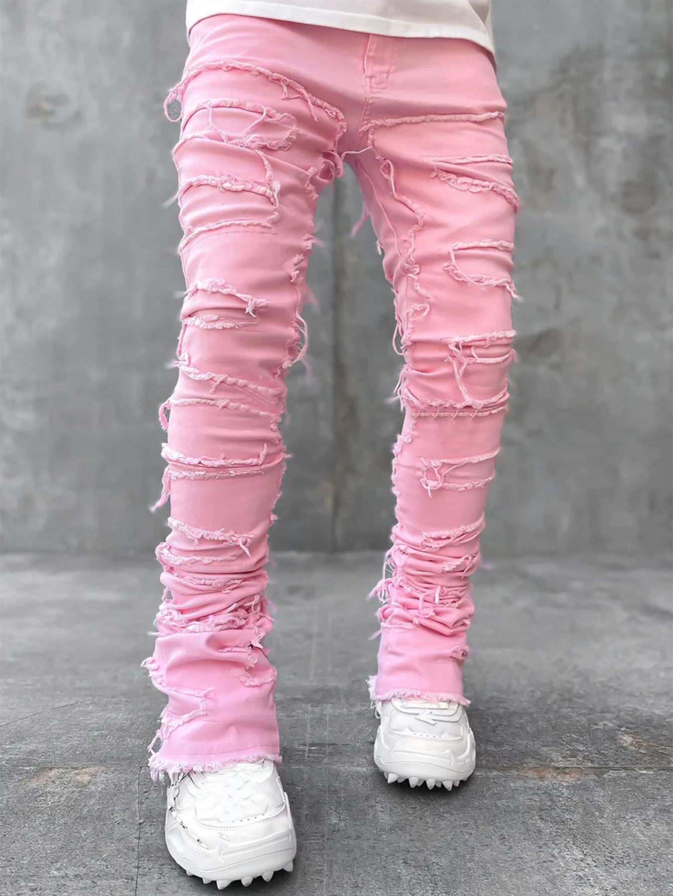 Individuelle Patched Jeans für Herren