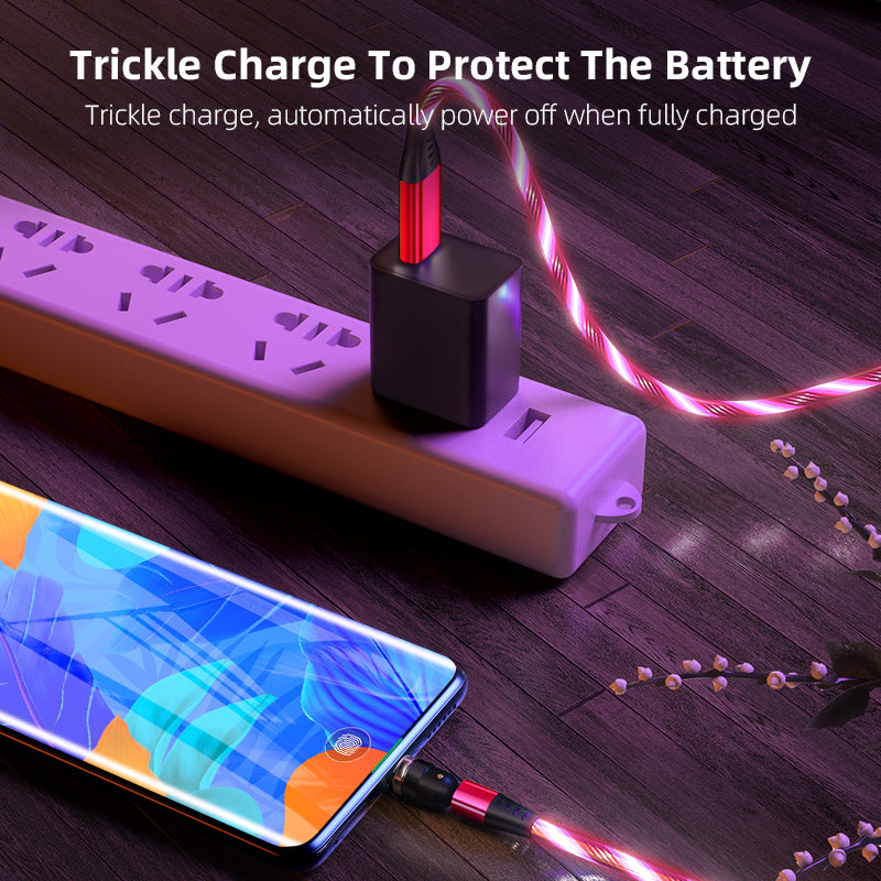 Magnetisches 3-in-1 Ladekabel mit LED-Licht