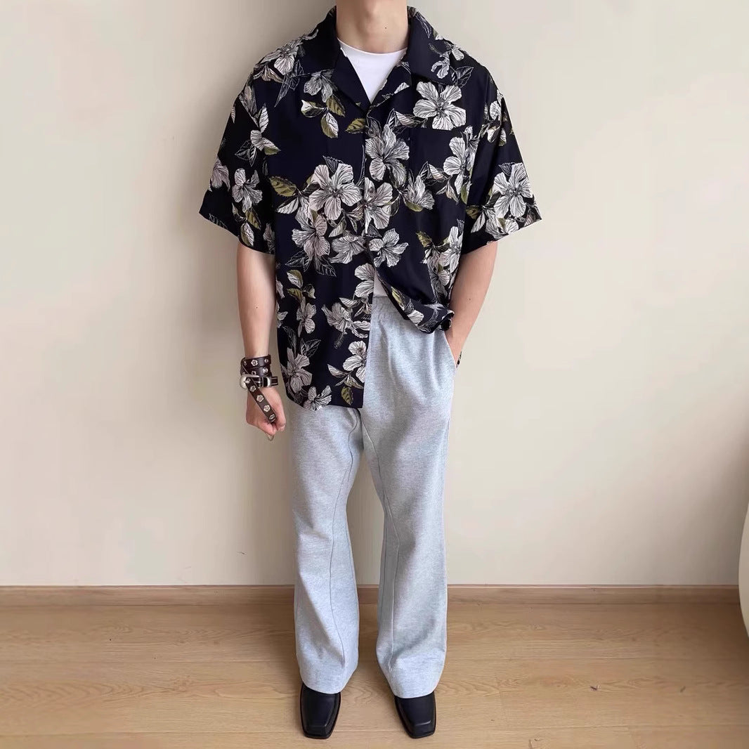 Kurzarmhemd mit Blumenmuster – Bild 3 | LuxeStyle