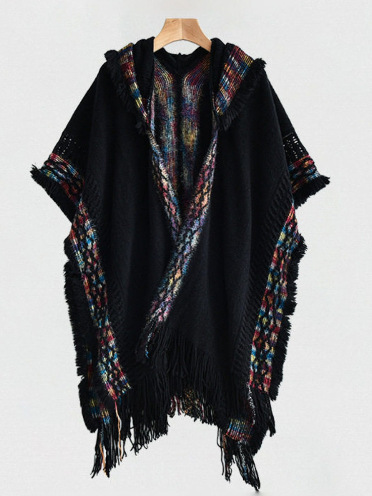 Gestrickter Kapuzen-Schal mit Quasten – Bild 7 | LuxeStyle