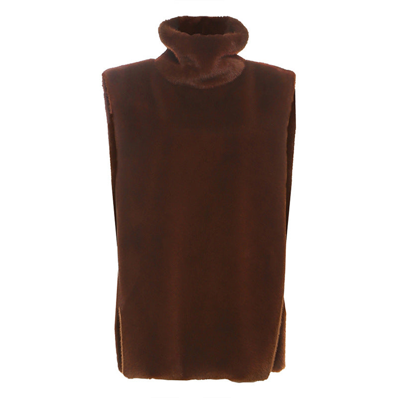 Fleece-Rollkragenweste für Damen