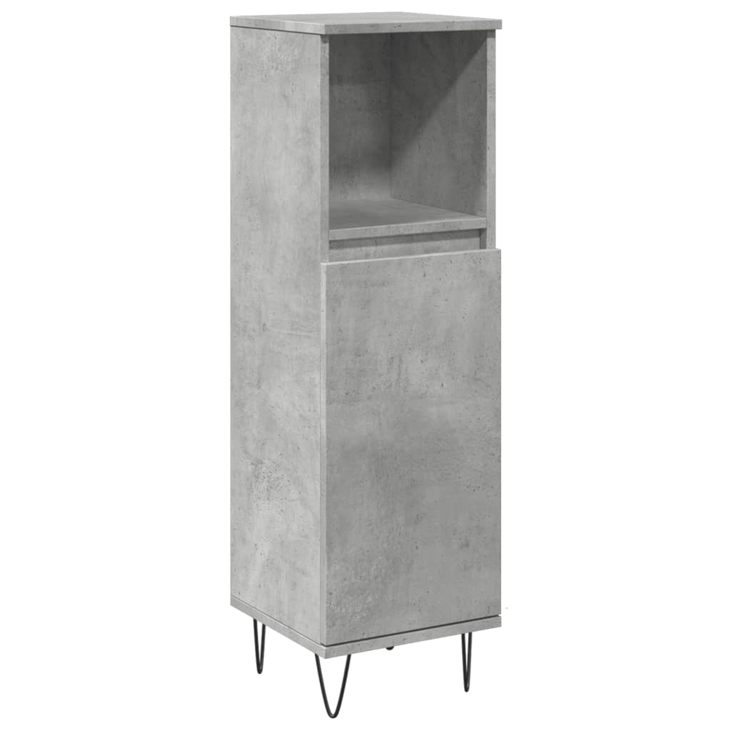 Badezimmerschrank Betongrau 30x30x100 cm
