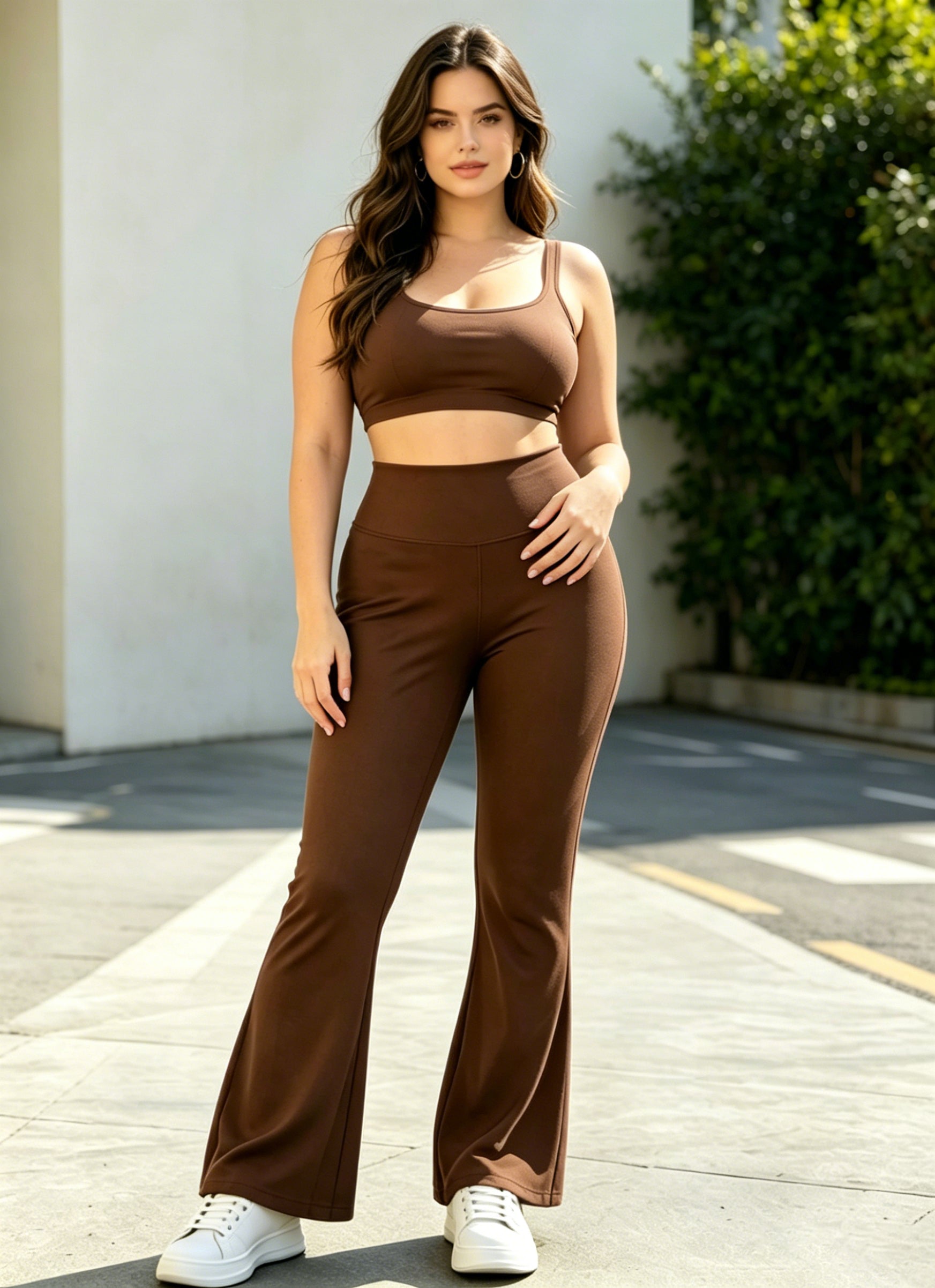 High-Waist Flared Leggings