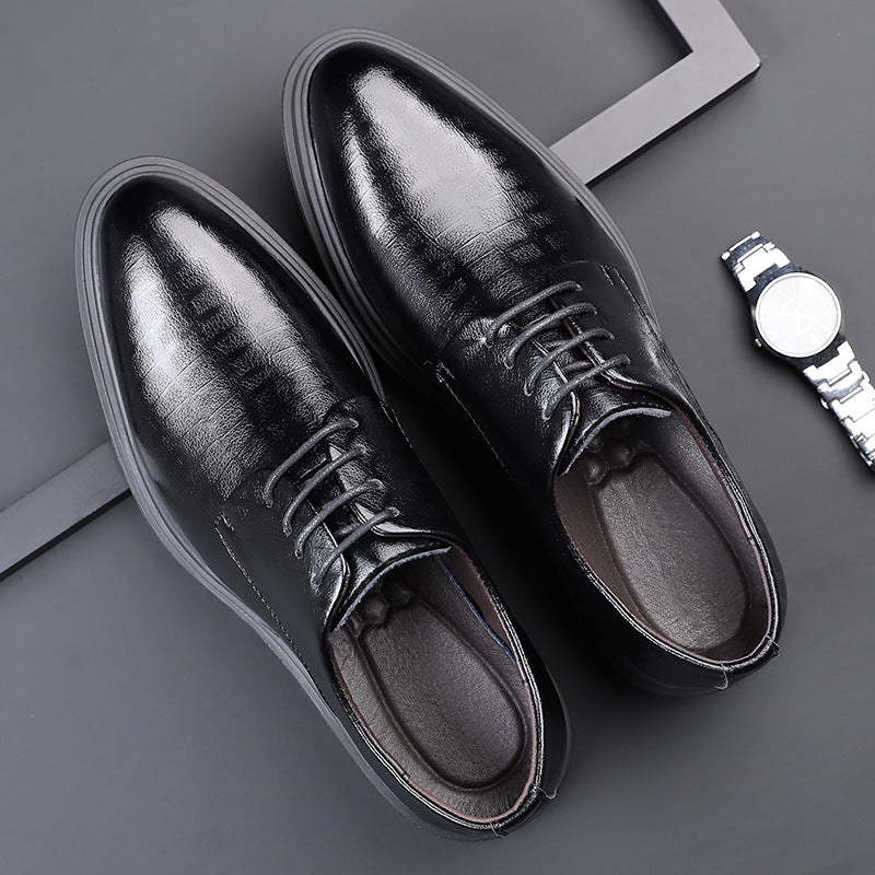 Business-Lederschuhe mit spitzer Zehe