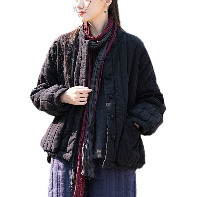 Retro Colorblock Steppjacke für Damen – Bild 2 | LuxeStyle