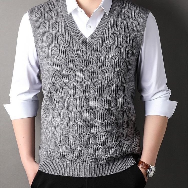 Herren-Weste, gestrickt, sleeveless