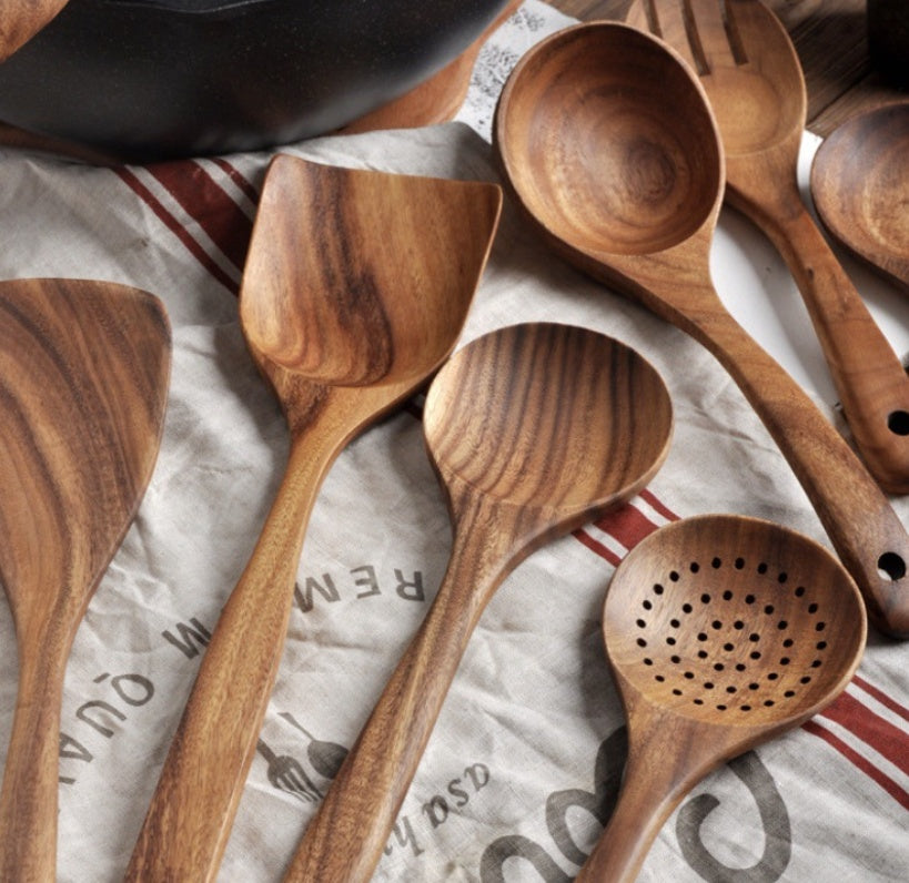 Holzkochutensilien-Set 7-teilig