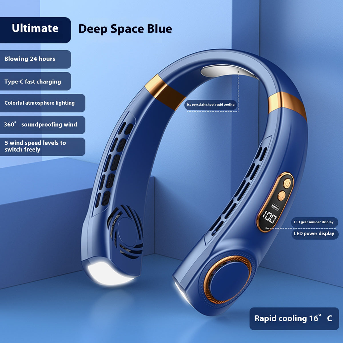 Tragbarer Halsventilator mit USB-Ladefunktion – Bild 13 | LuxeStyle