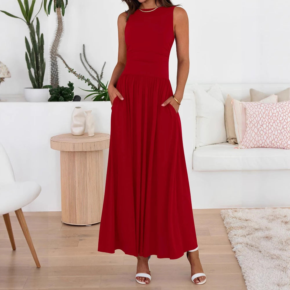 Faltenrock Kleid Lang
