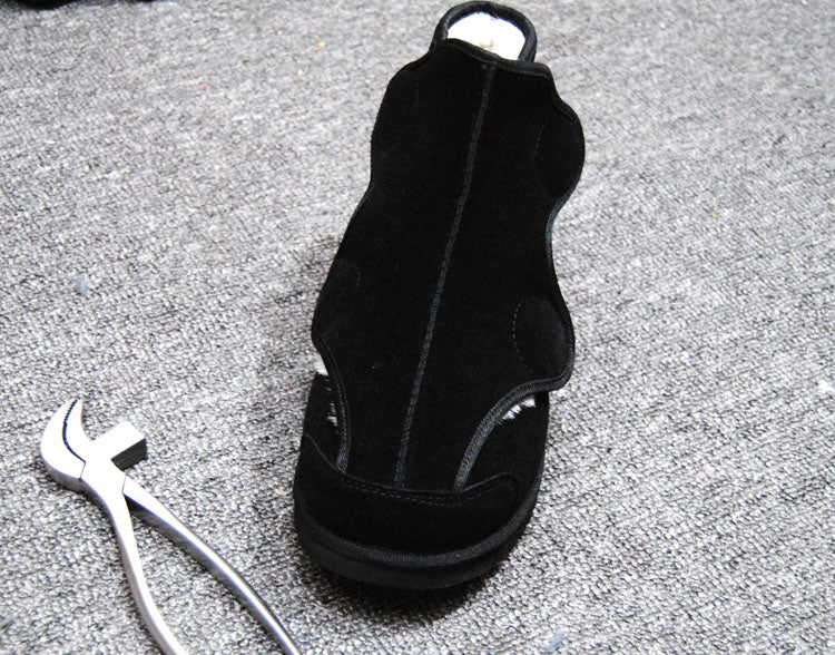 Warme Damen-Schuhe mit Klettverschluss