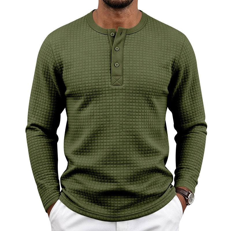 Herren Retro-Jacquard-Plaid-Weitshirt