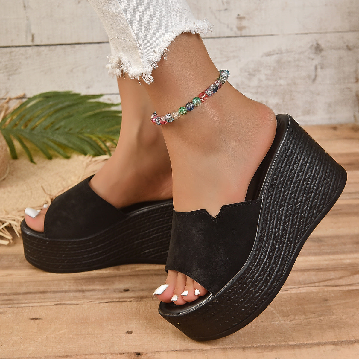 Plateau-Sandalen aus Canvas | LuxeStyle