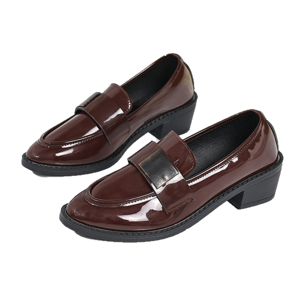 Britische Plateau-Leder-Schuhe