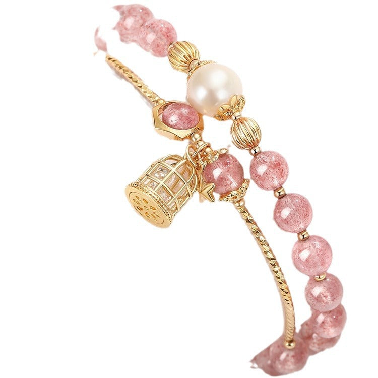 Armband mit Erdbeerquarz-Herzen – Bild 5 | LuxeStyle