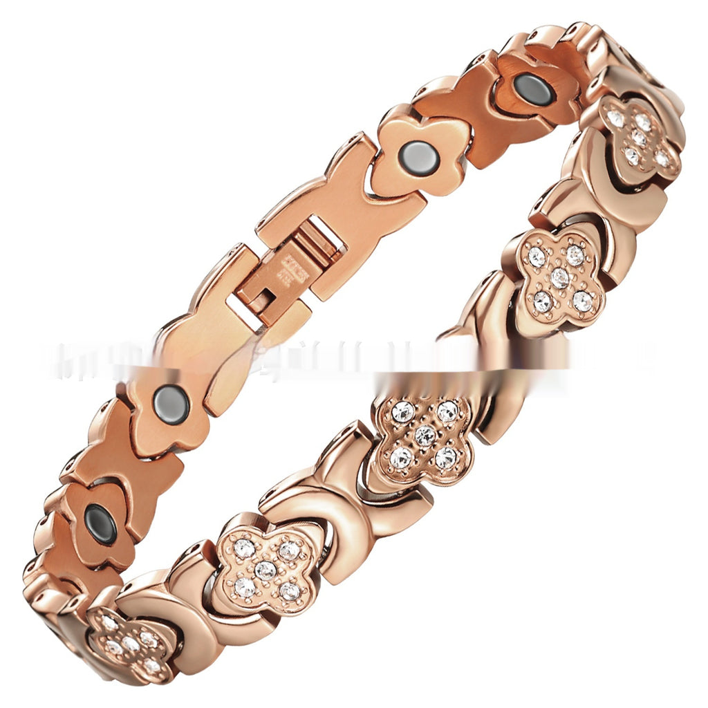 Titanstahl-Armband mit Kleeblatt-Design | LuxeStyle