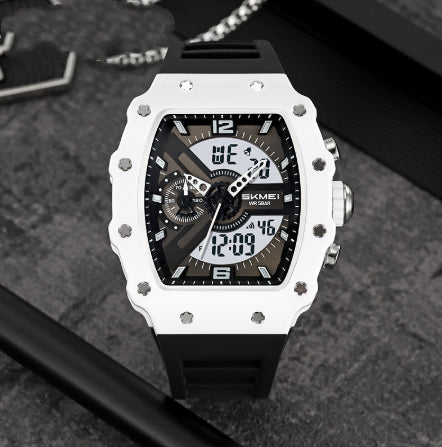 Multifunktionale Herrenuhr mit Dual-Display