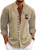 Herren Hemd-Cardigan mit 3D Ethno-Muster – Bild 1 | LuxeStyle