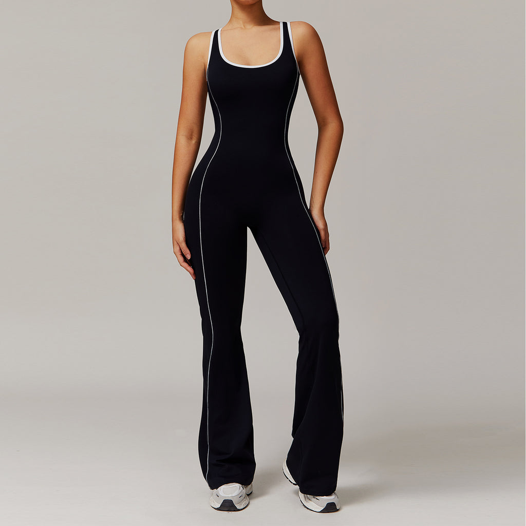 Hollow-Back Jumpsuit für Yoga und Sport