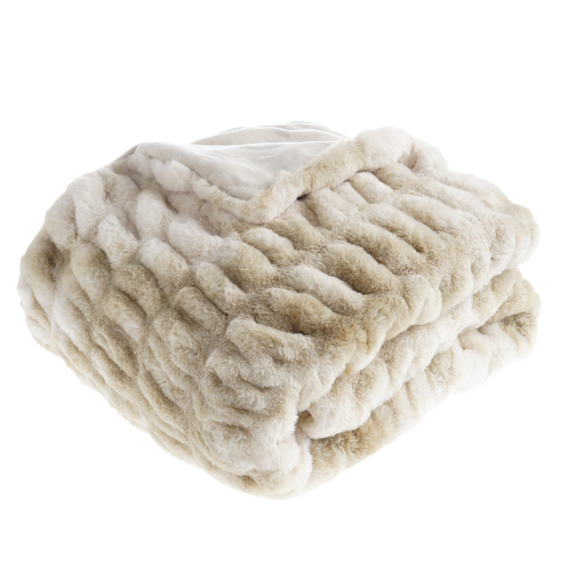 Kuscheldecke Hasenfell-Imitat Tie-Dye
