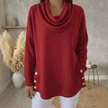 Einfarbiges Turtleneck-Oberteil