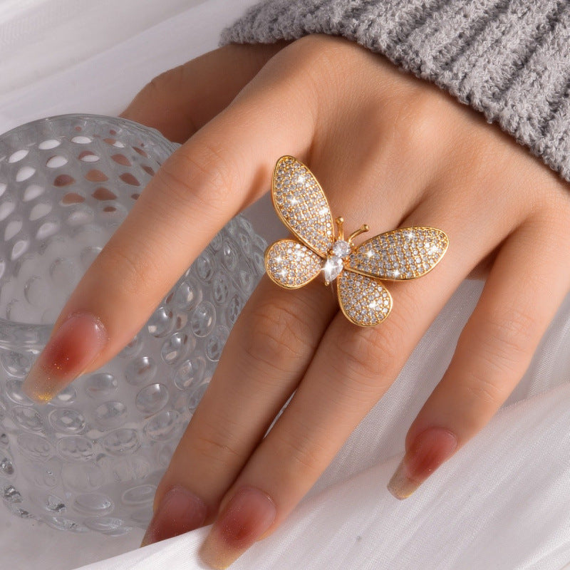 Mode-Schmetterling-Offener Ring – Bild 3 | LuxeStyle