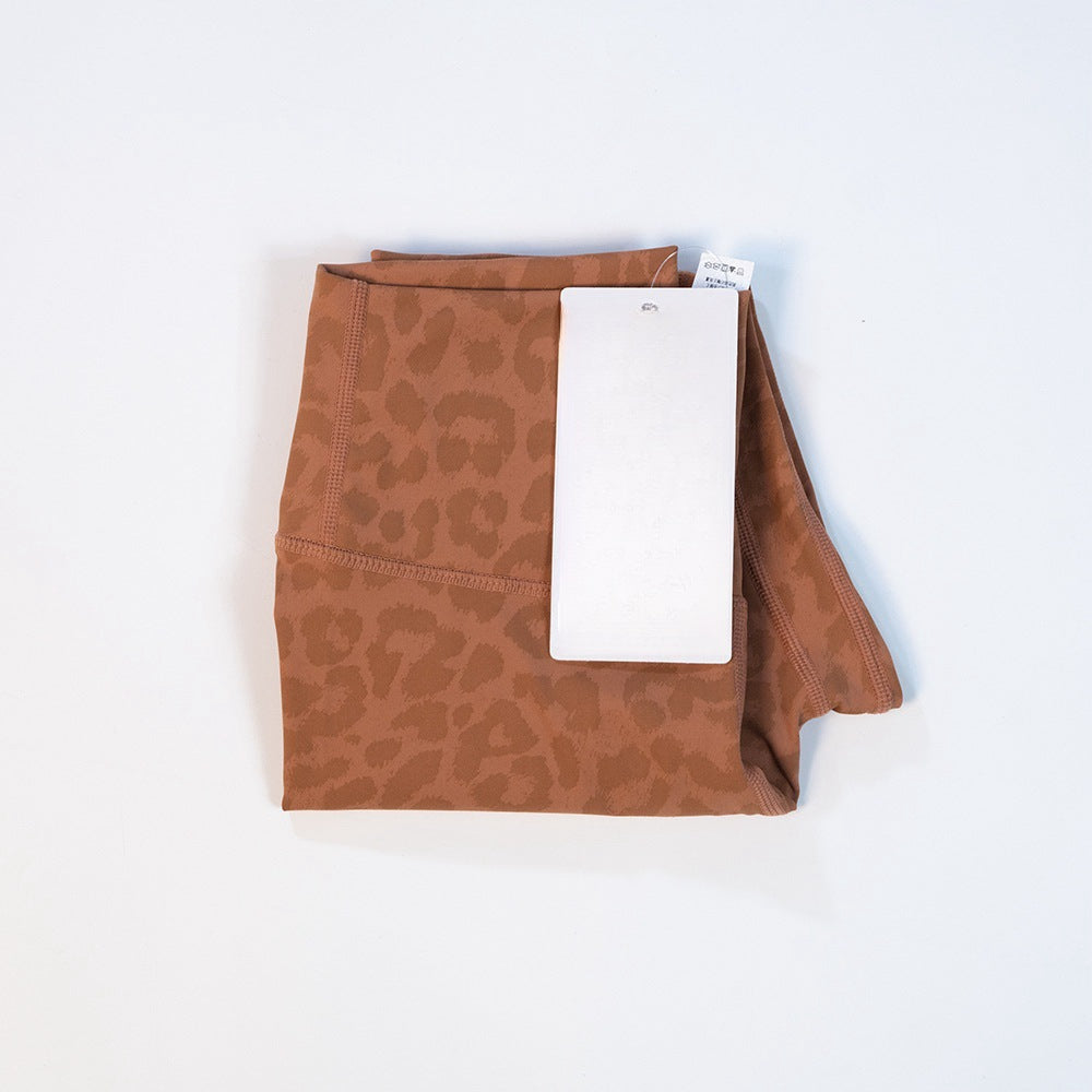High-Waist Yoga-Hose mit Print