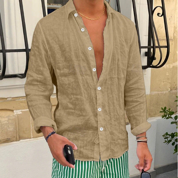 Casual Langarm-Shirt für Herren Frühling/Sommer