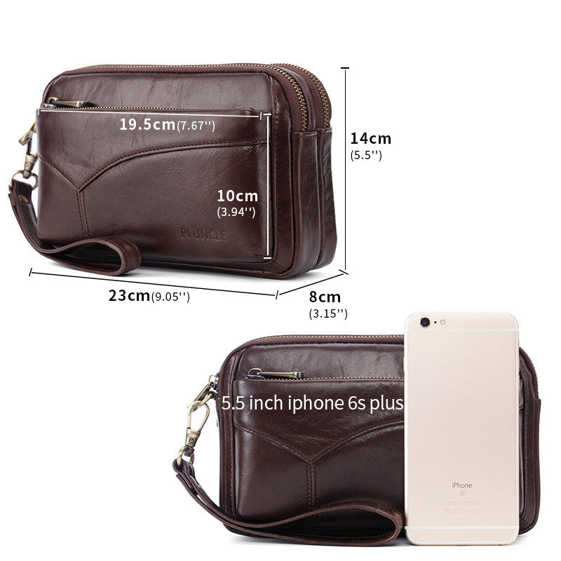 Handtasche für Herren – Leder‑Geldbörse mit Griff | LuxeStyle