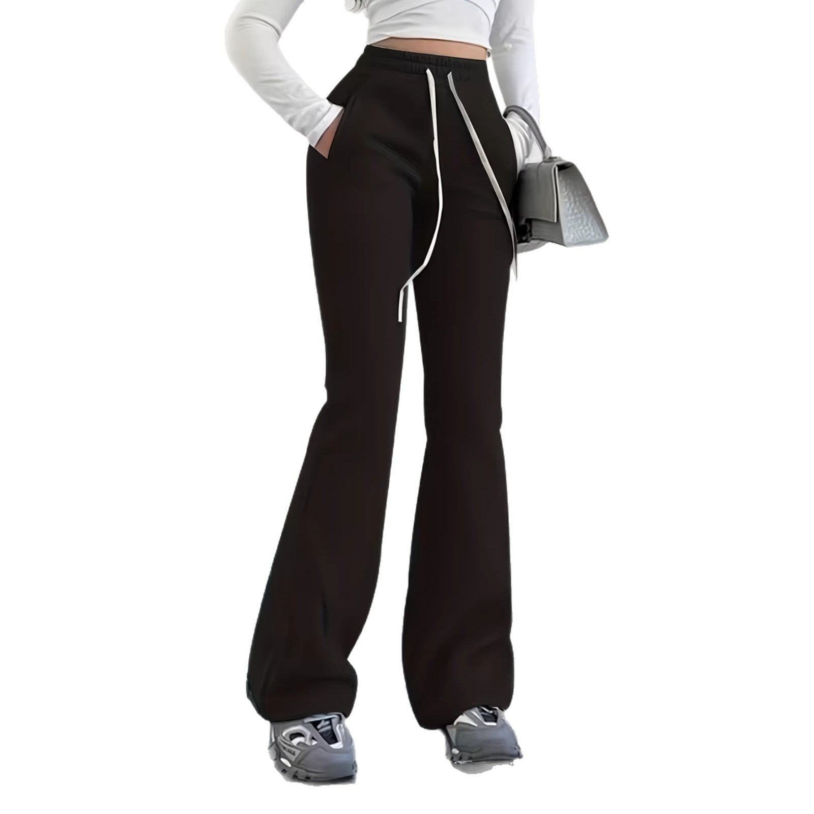 Elegante Bootcut Sweatpants mit Kordelzug