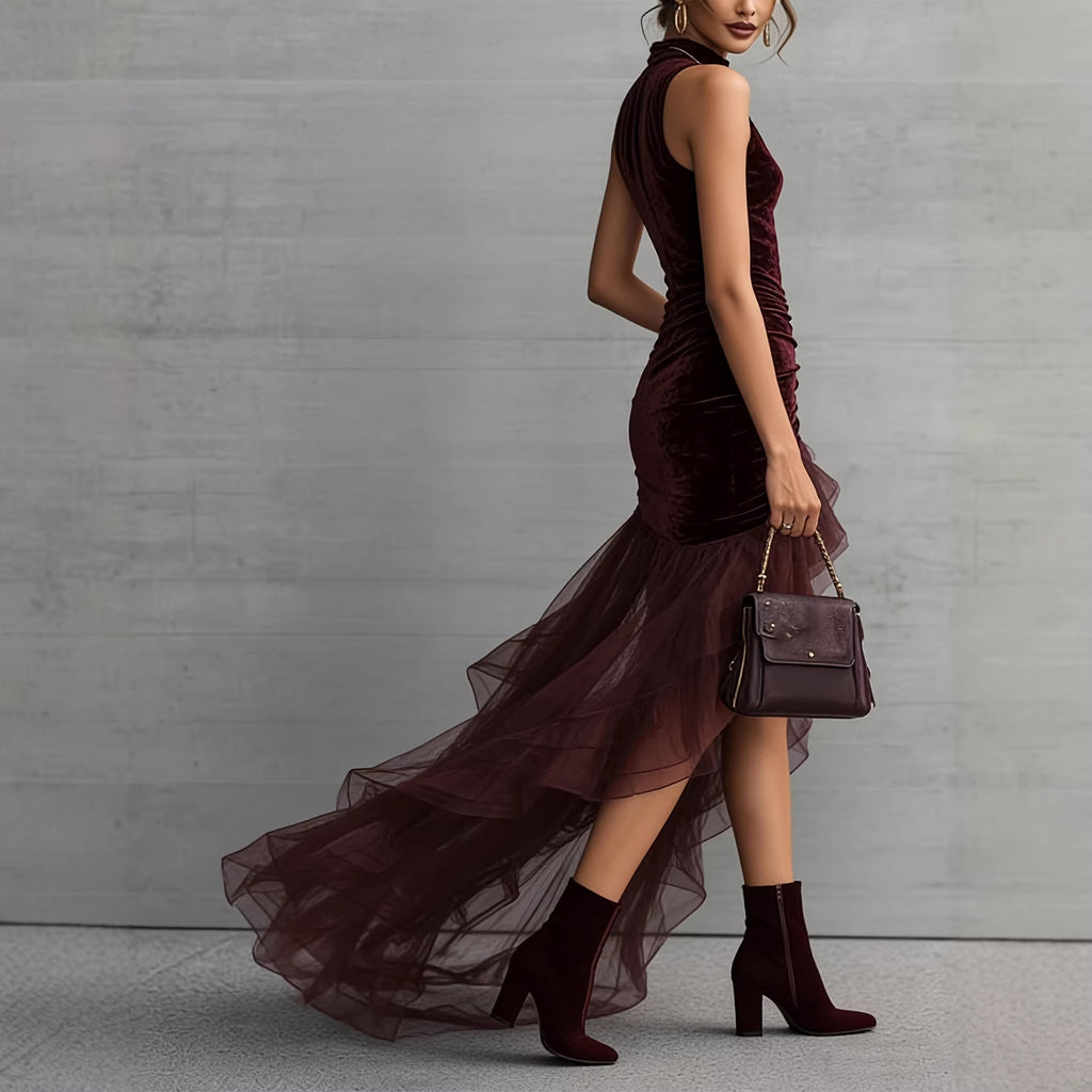 Elegantes Meerjungfrauenkleid mit Tüll-Details – Bild 6 | LuxeStyle
