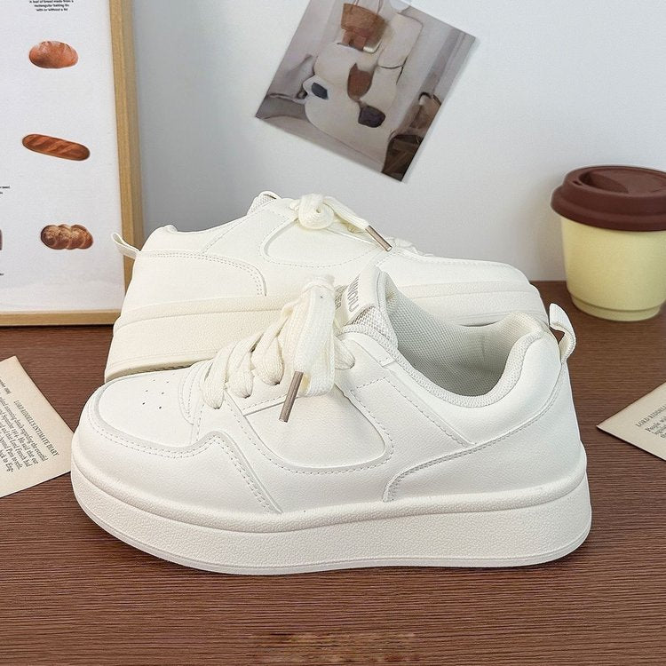 Weisse Plateau-Sneakers für Damen