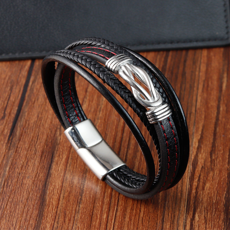 Geflochtenes Lederarmband für Herren – Bild 3 | LuxeStyle
