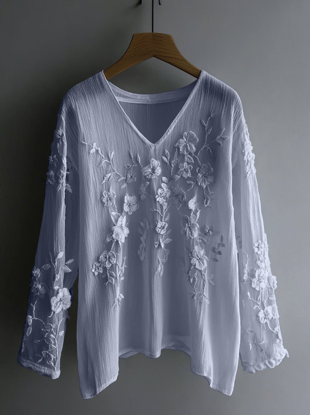 Langarm-T-Shirt mit 3D-Effekt – Bild 4 | LuxeStyle