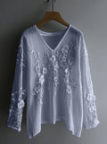 Langarm-T-Shirt mit 3D-Effekt – Bild 6 | LuxeStyle