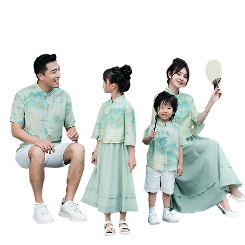 Freizeit Cheongsam Familien-Set im China-Stil