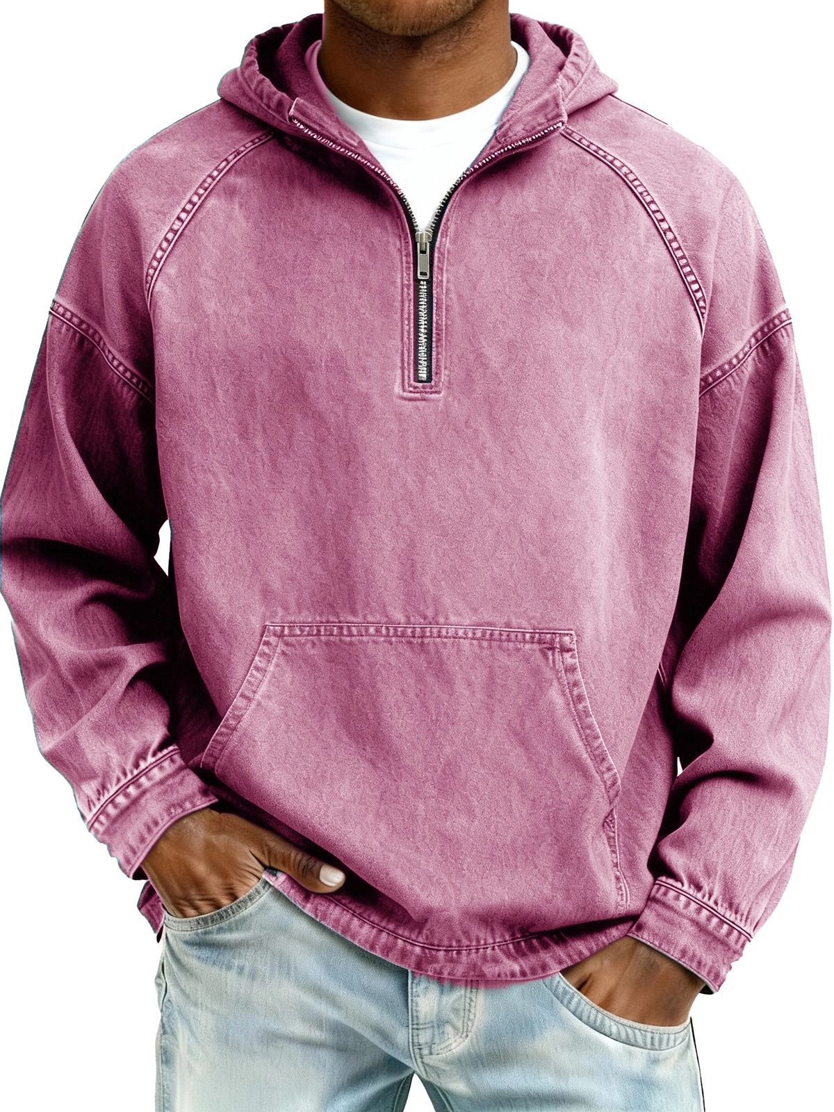 Herren Kapuzen-Sweatshirt mit Reissverschluss – Ansicht 4
