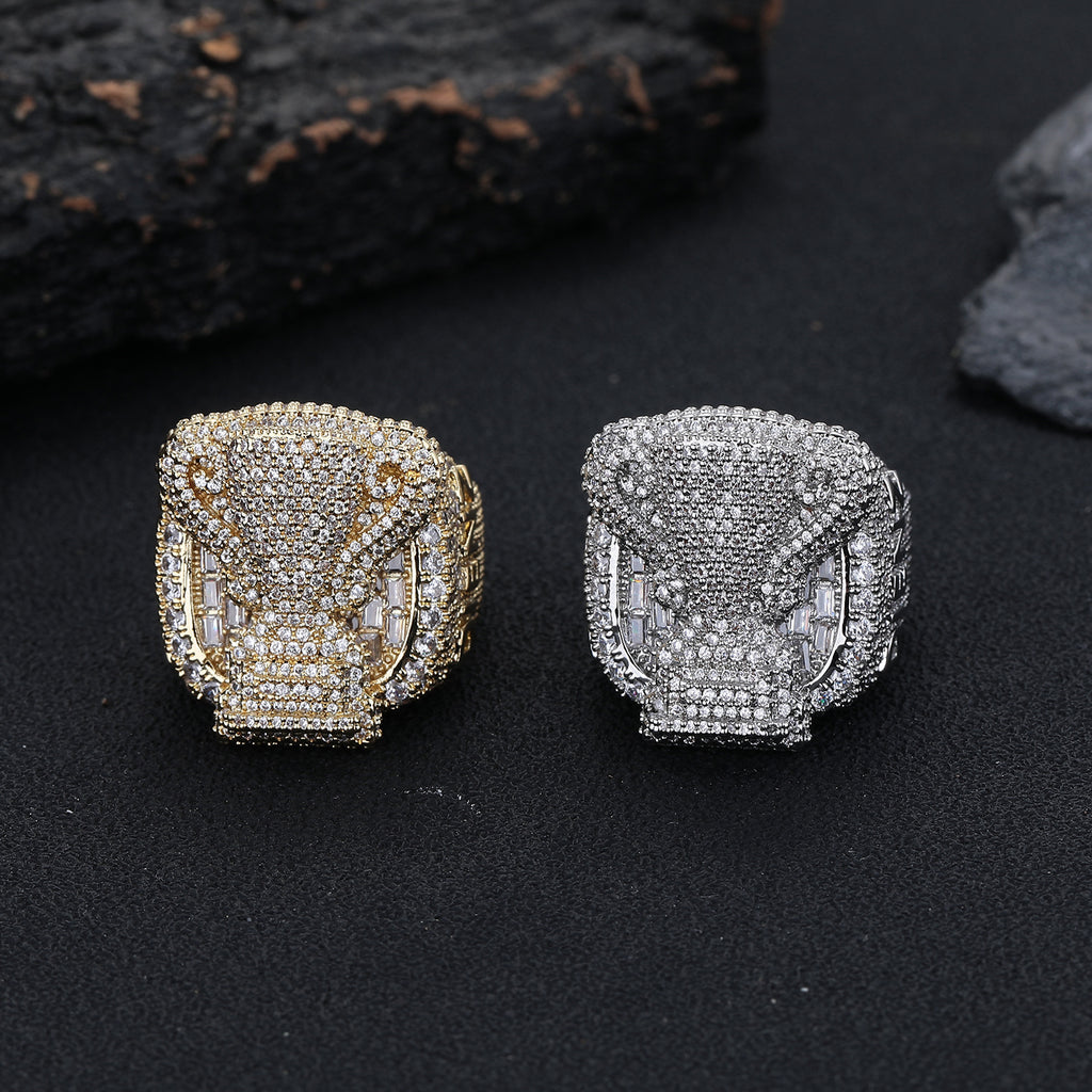 Hip-Hop Ring mit Zirkonia