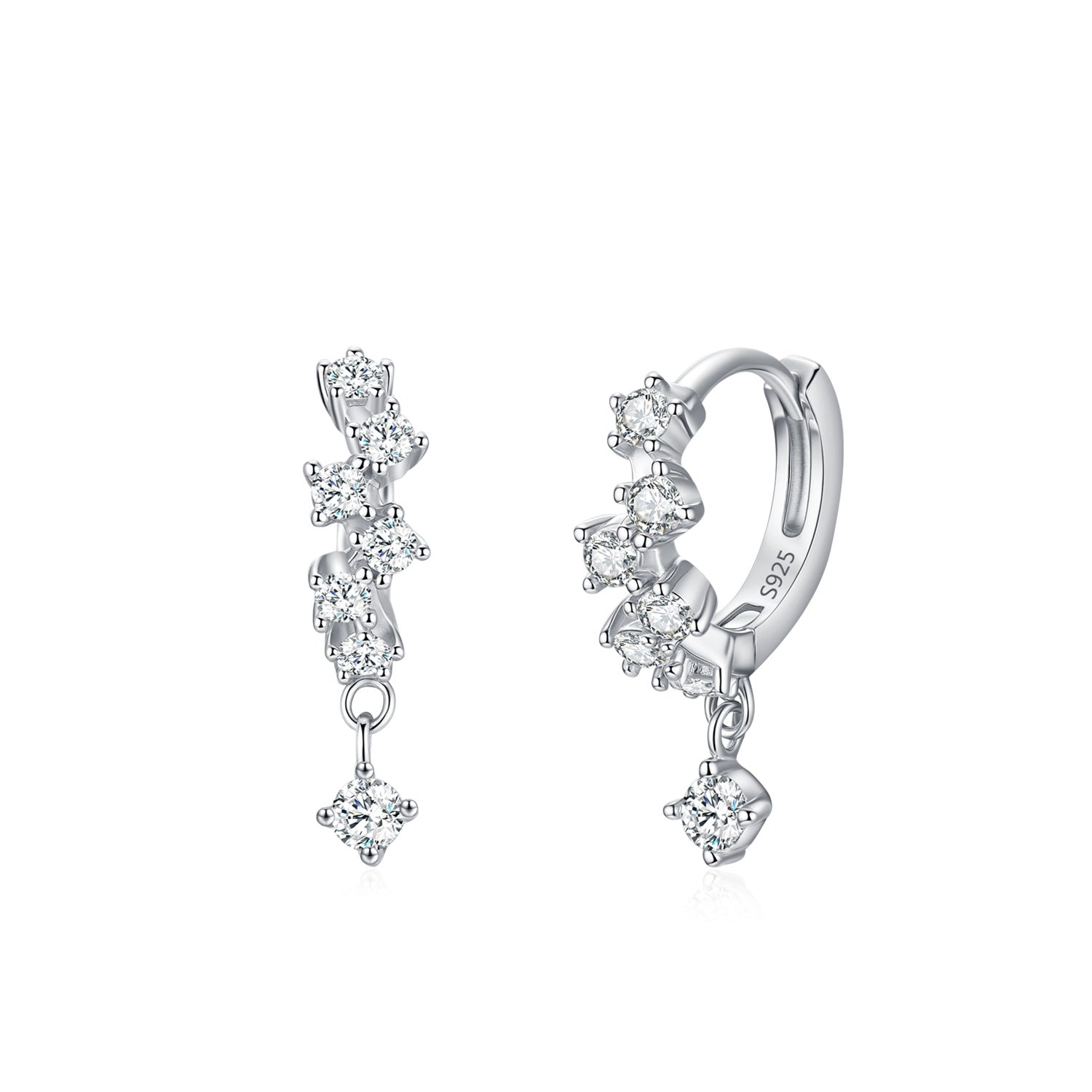 S925 Sterling Silber Ohrringe mit Zirkonia
