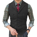 Herren-Anzugweste Slim Fischgrat-Muster – Bild 14 | LuxeStyle
