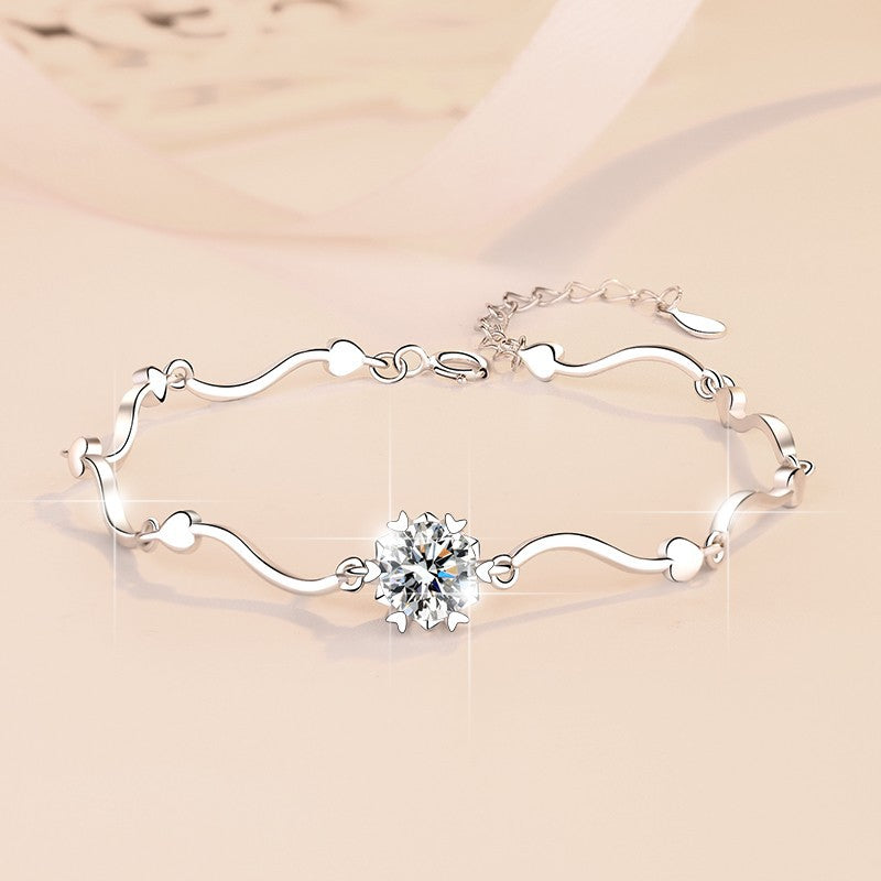 Schneeflocken Armband mit 1-Karat Moissanit | LuxeStyle