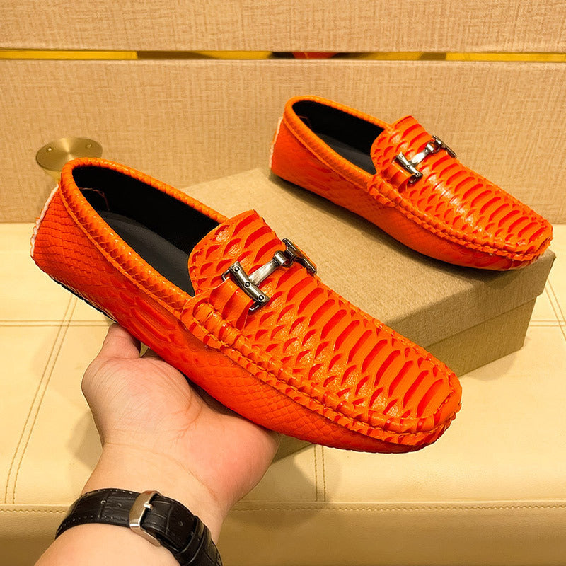 Retro Herren Loafer aus Spaltleder