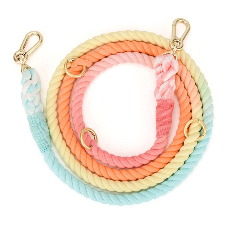 Farbige Hunde-Doppelleine «Rainbow» – Bild 13 | LuxeStyle