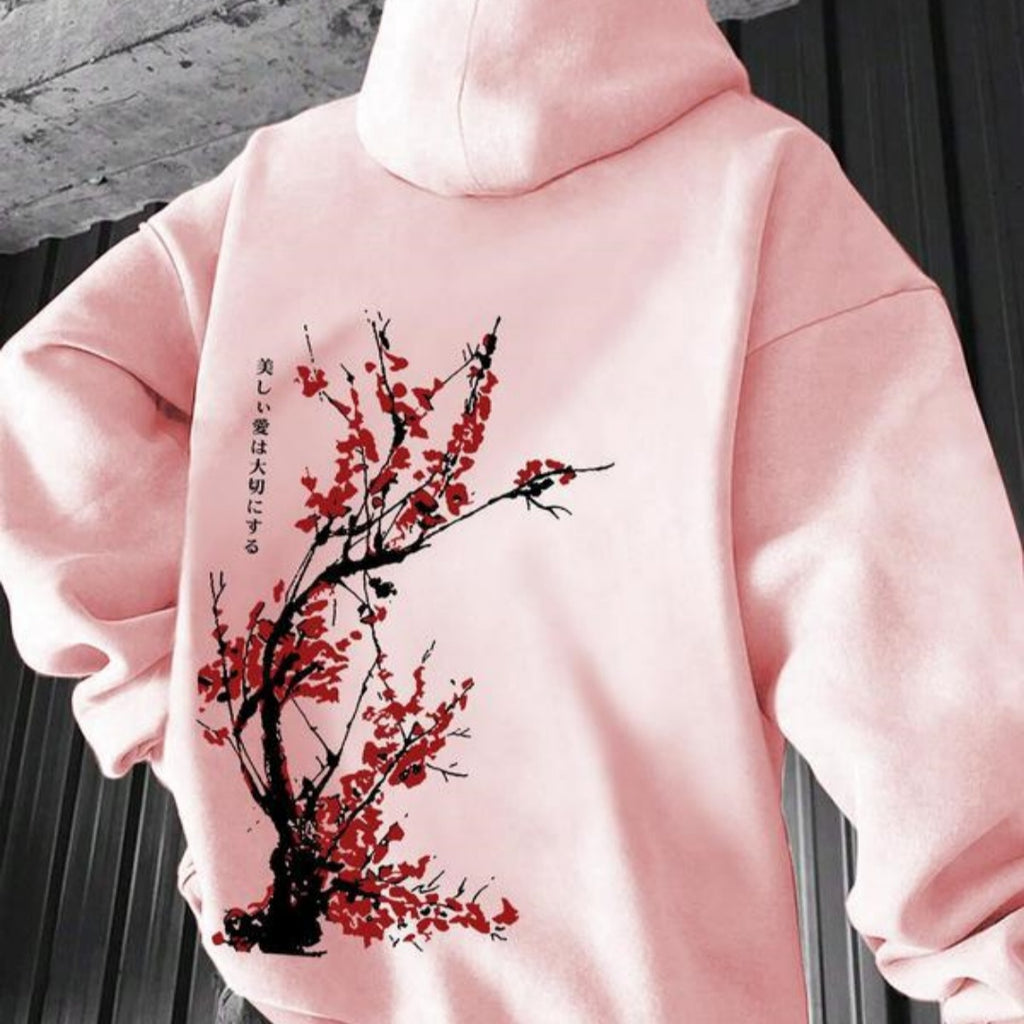 Locker geschnittener Hoodie für Herren mit Print